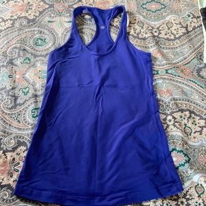 Lululemon size 10 cool racerback tank blue